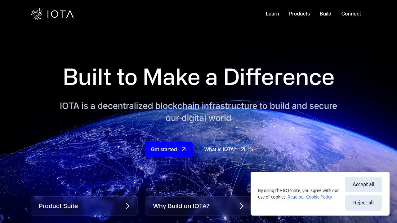 The official IOTA website explains its vision for powering the Internet of Things (IoT) with its Tangle technology.